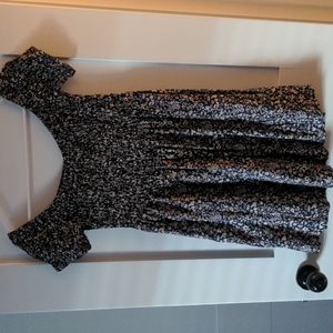 Smocked Babydoll Off-shoulder dress